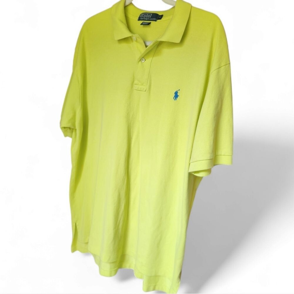 Polo by Ralph Lauren men's extra large neon polo shirt classic basic preppy